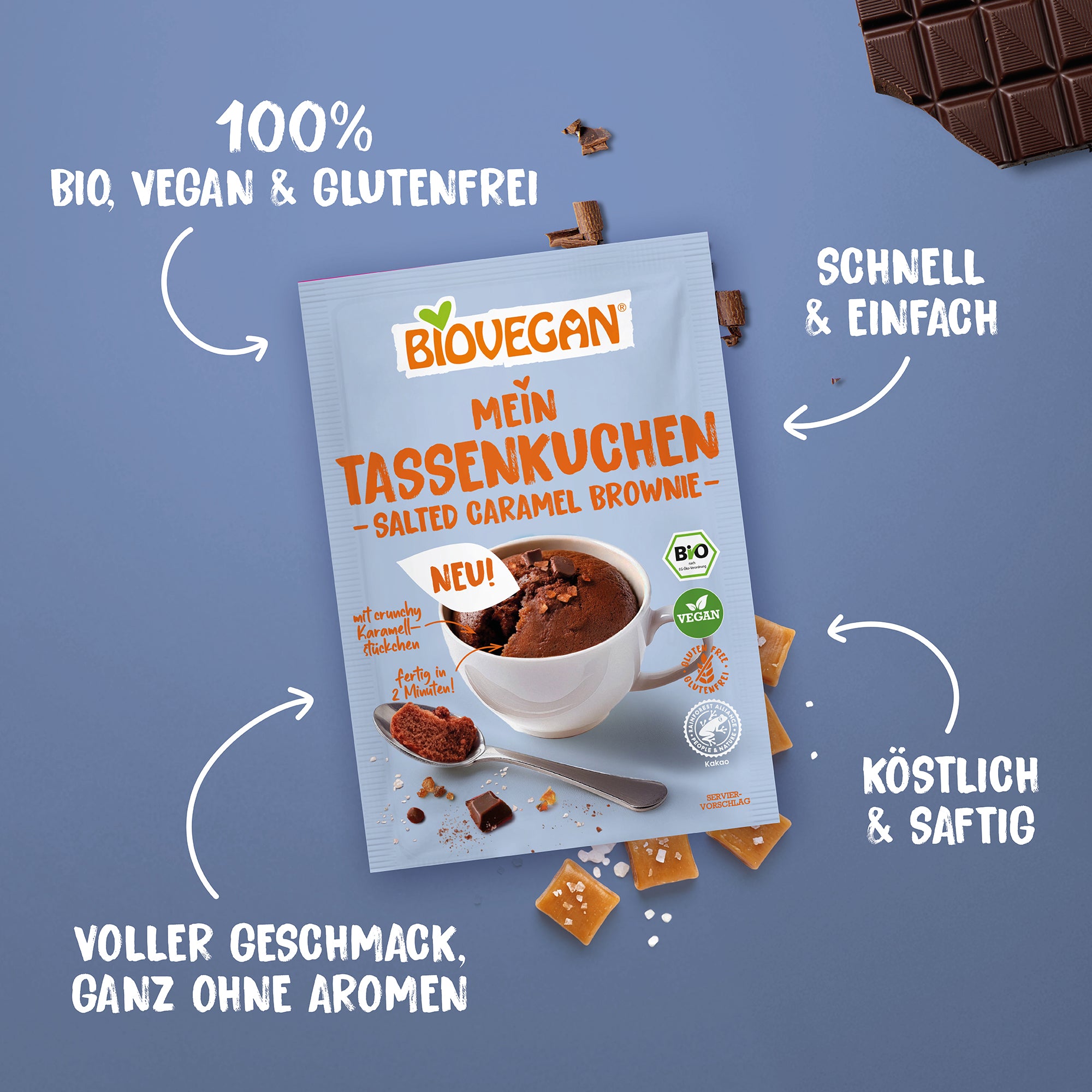 Tassenkuchen – Salted Caramel Brownie