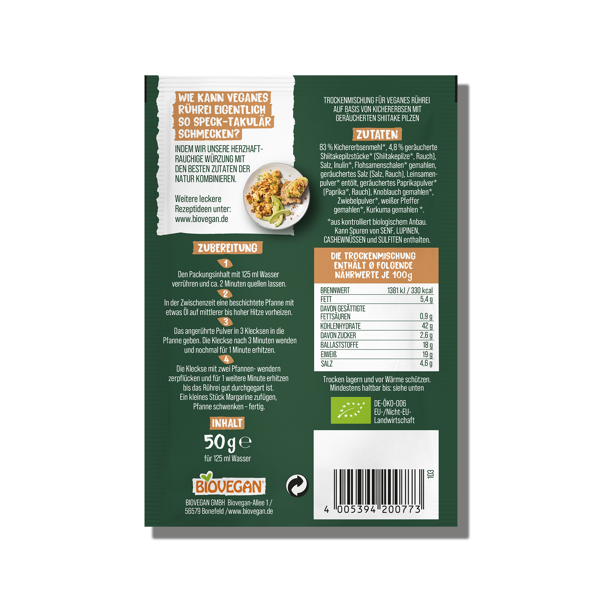 Veganes Rührei mit Speck-Ersatz