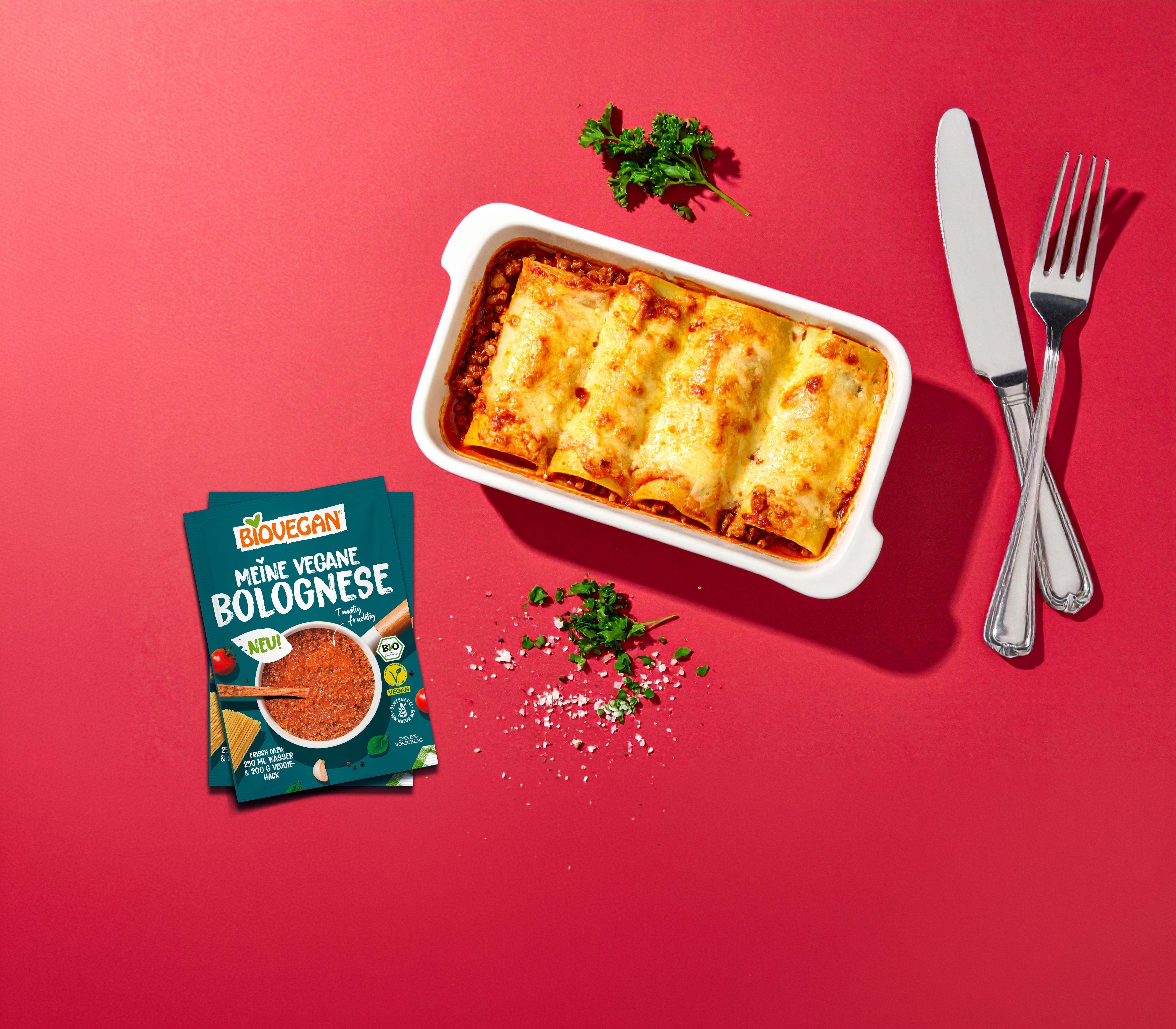 Vegane Cannelloni á la Bolognese