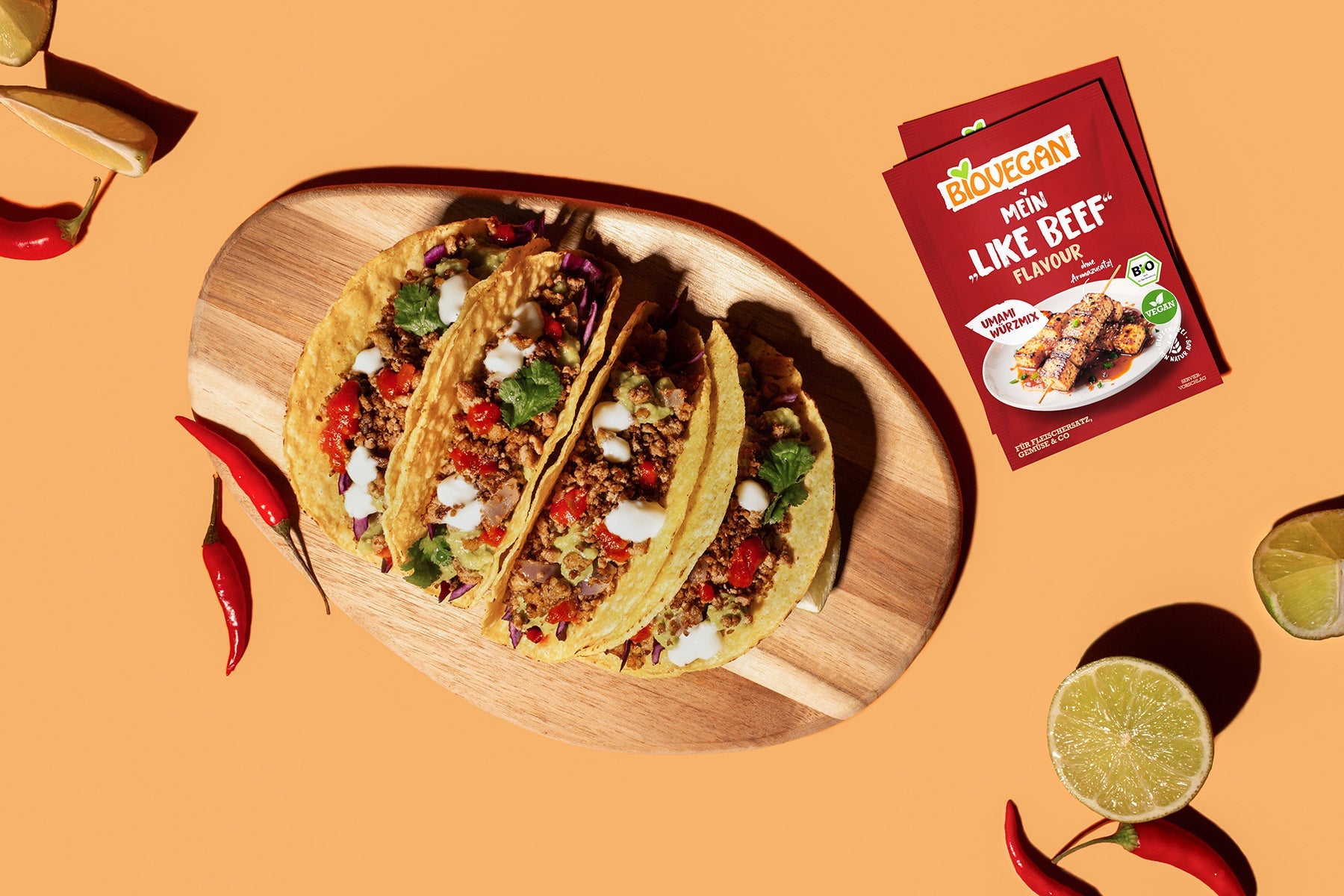 Vegane Like Beef Tacos mit Guacamole