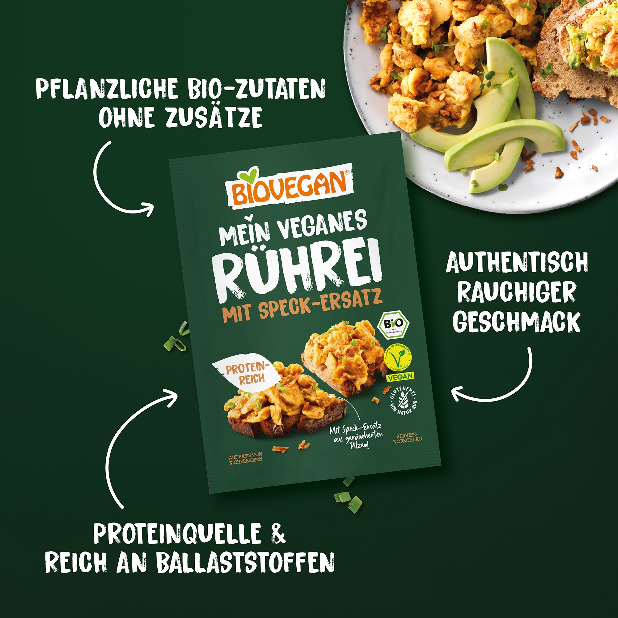 Veganes Rührei mit Speck-Ersatz
