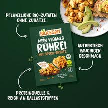 Veganes Rührei mit Speck-Ersatz