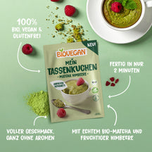 Tassenkuchen - Matcha Himbeere
