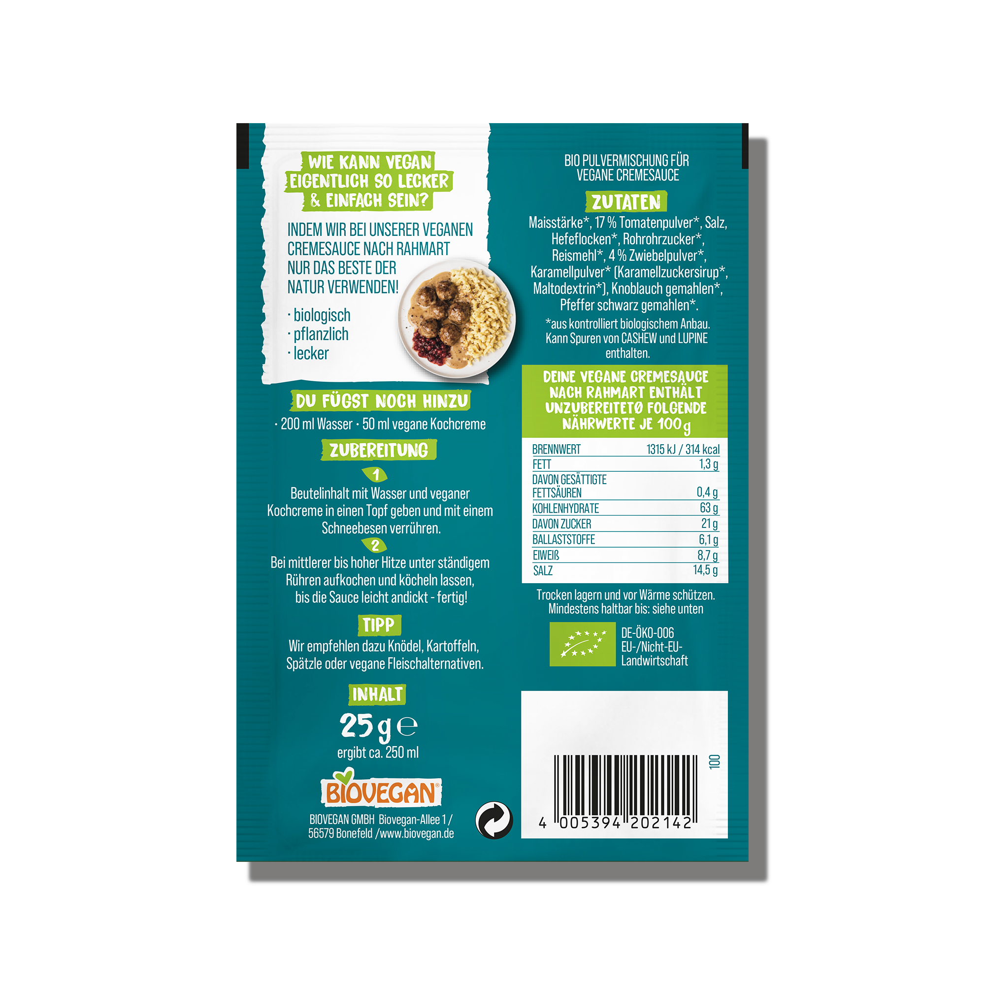 Vegane Cremesauce nach Rahmart