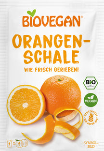 Orangenschale gerieben