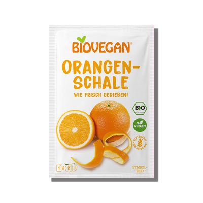 Orangenschale gerieben