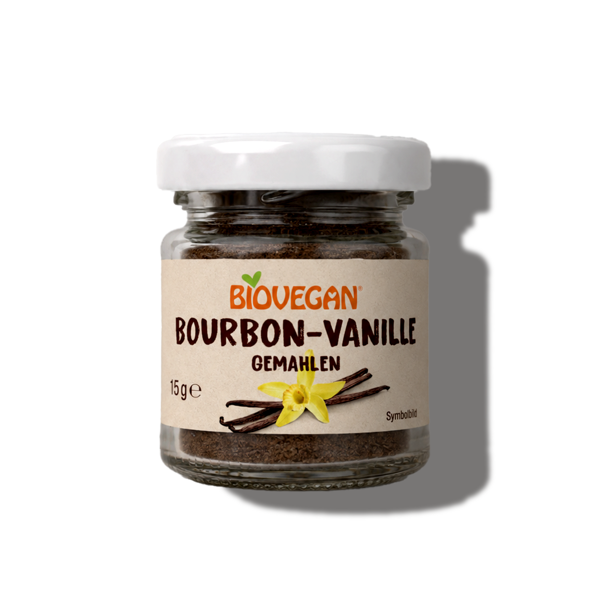 Bourbon-Vanille im Glas, gemahlen