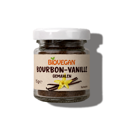 Bourbon-Vanille im Glas, gemahlen